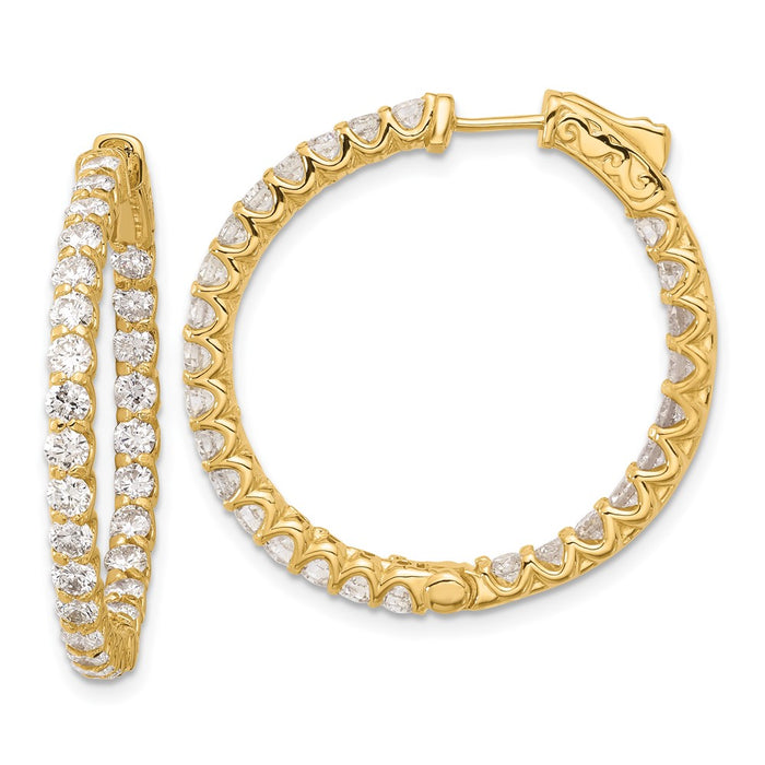 Buy Exclusive 14K Gold 3.2ct Diamond Hoop Earrings - Stylish & Affordable!-1