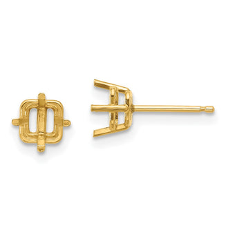 Shop Exclusive 14K Gold 5mm Square Post Earring Settings at Affordable Prices