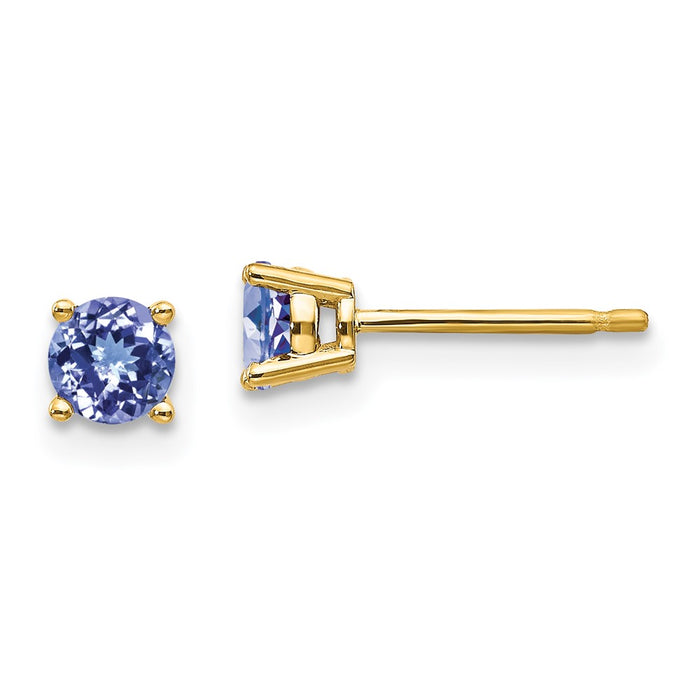 Buy Exclusive 14K Gold Tanzanite Stud Earrings - Stylish & Affordable Luxury-1