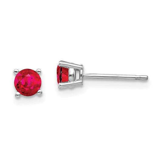Shop Exclusive 14K White Gold Ruby Drop Earrings - Stylish & Affordable Luxury!