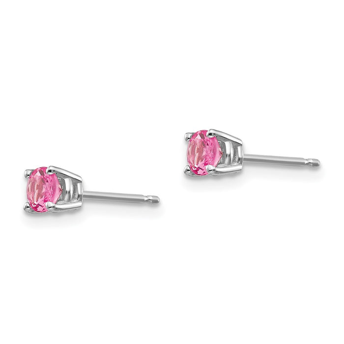 Shop Designer 14K White Gold Earrings with Pink Spinel | Stylish Luxury-2