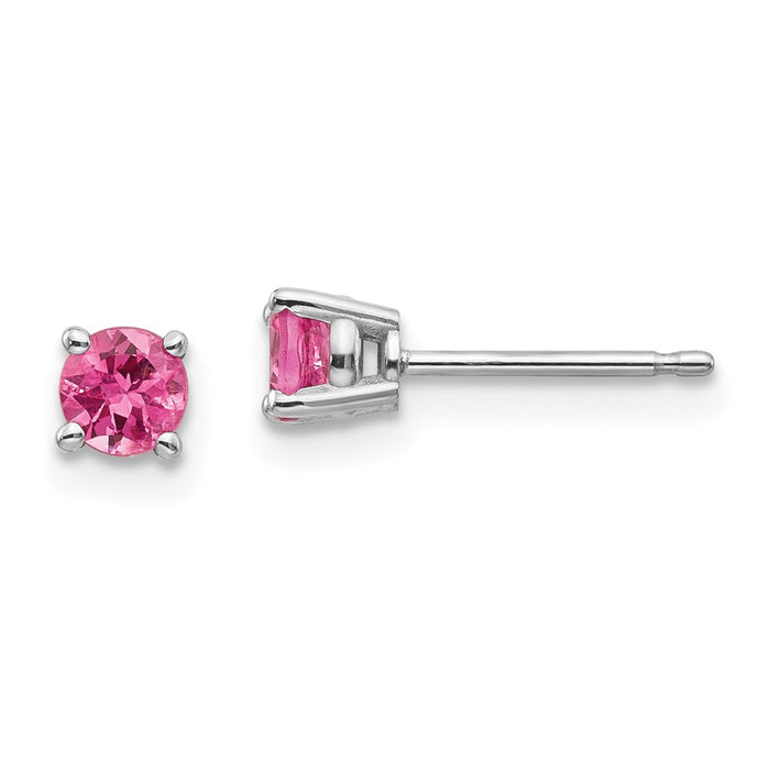 Shop Designer 14K White Gold Earrings with Pink Spinel | Stylish Luxury-1