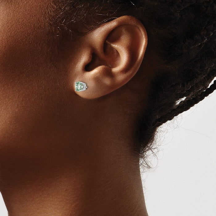 Buy Exclusive 14K Gold 5mm Round Green Quartz Earrings | Stylish Value!-3