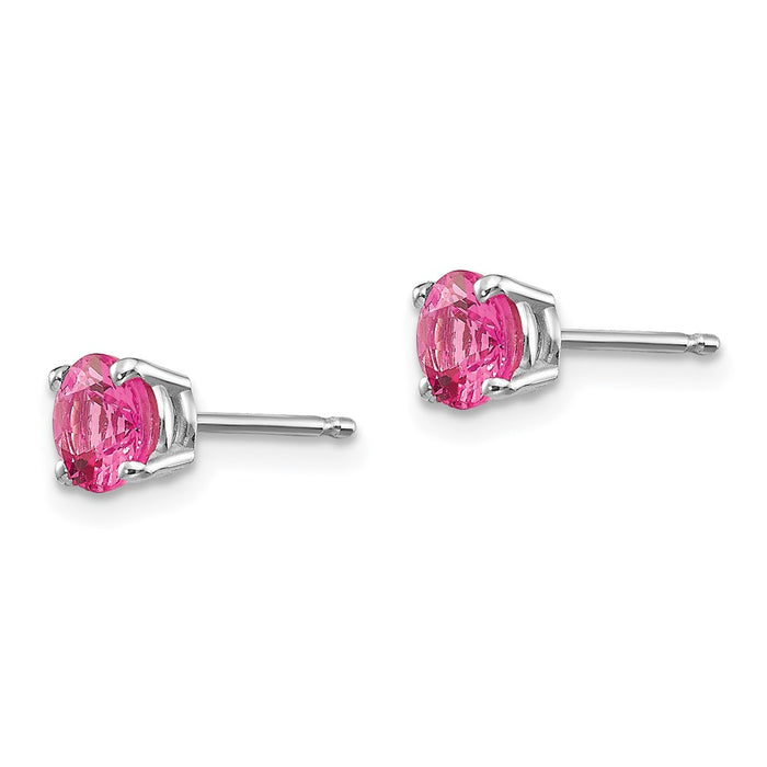 Shop Exclusive 14K White Gold Earrings with Pink Spinel - Stylish Value!-2