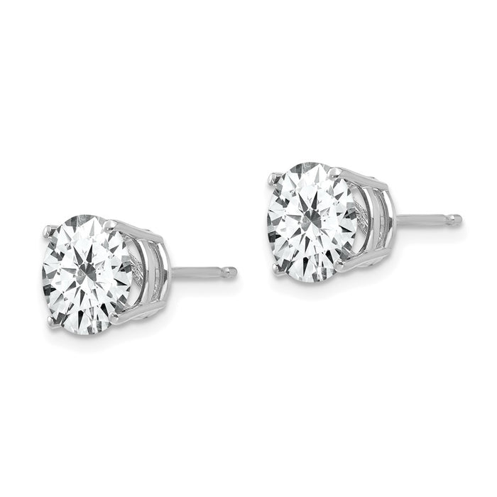 Shop Exclusive 14K White Gold 8mm Cubic Zirconia Stud Earrings - Stylish Value!-2