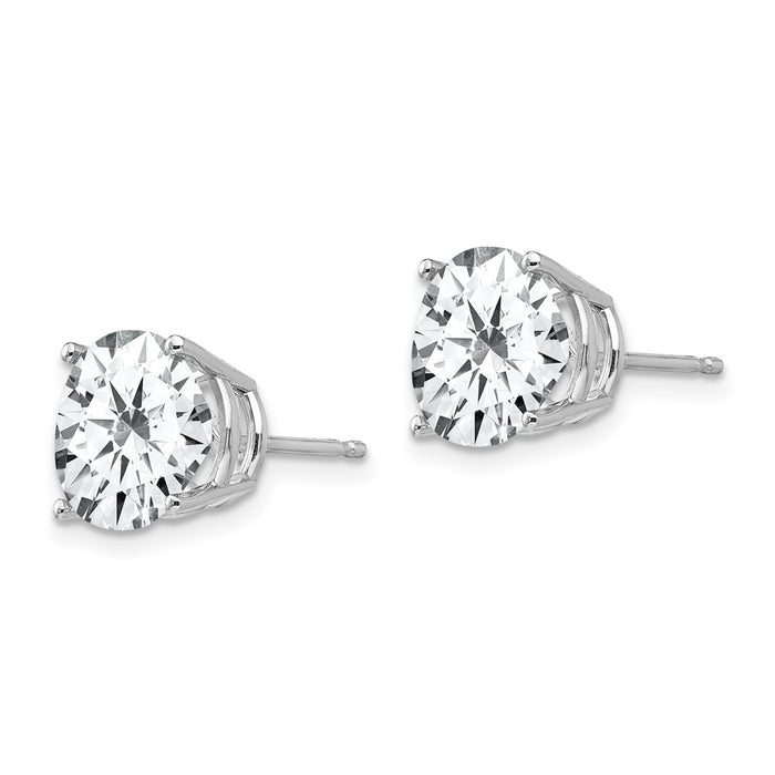Shop Stylish 14K White Gold 9mm Cubic Zirconia Stud Earrings - Affordable Luxury-2