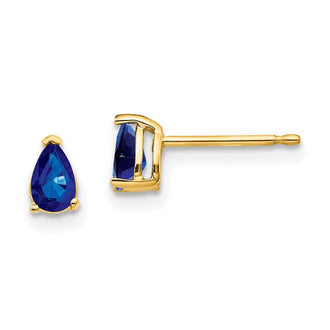 Exclusive 14K Gold Sapphire Stud Earrings - Stylish & Affordable Elegance