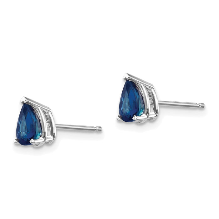 Buy Stylish 14K White Gold Sapphire Stud Earrings | Affordable Luxury-2