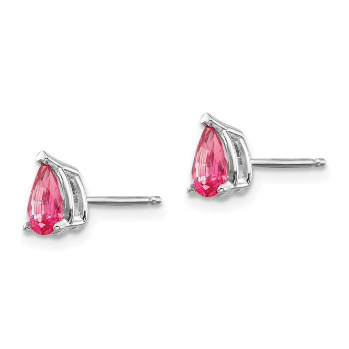 Buy Stylish 14K White Gold Earrings with Pink Spinel - Luxury Value!-2