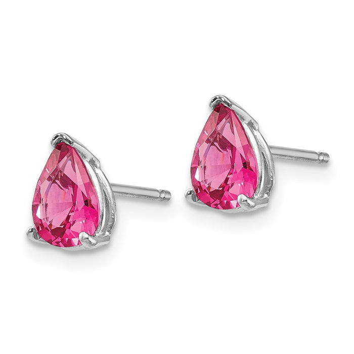 Shop Exclusive 14K White Gold Pink Spinel Stud Earrings - Stylish Value!-1