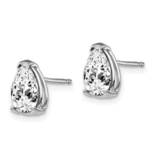 Shop Exclusive 14K White Gold Pear-Shaped Cubic Zirconia Earrings, 8x5mm