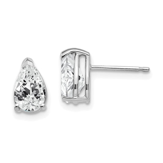 Shop Exclusive 14K White Gold Pear-Shaped Cubic Zirconia Earrings, 8x5mm