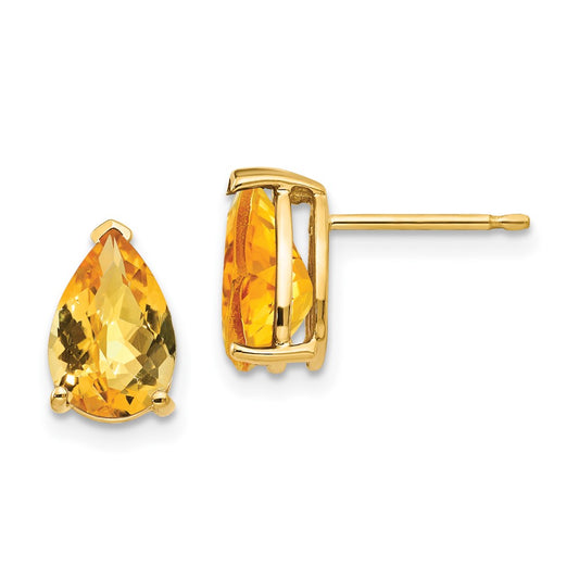 Shop Exclusive 14K Gold Pear-Shaped Citrine Earrings 9x6mm - Stylish Value!