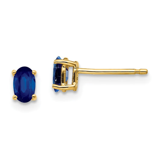 Order Exclusive 14K Gold Sapphire Stud Earrings - Stylish & Affordable Luxury