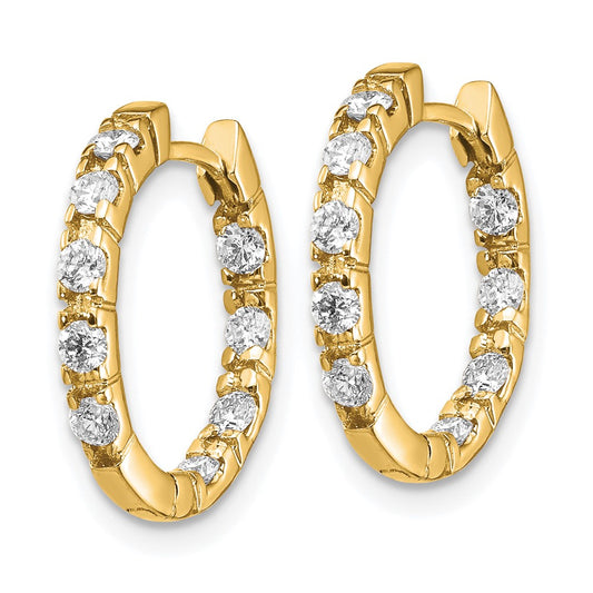 Shop Designer 14K Gold AAA Diamond Hinged Hoop Earrings - Stylish Luxury Value