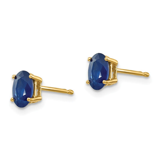 Shop Exclusive 14K Gold Sapphire Stud Earrings - Stylish & Affordable Luxury