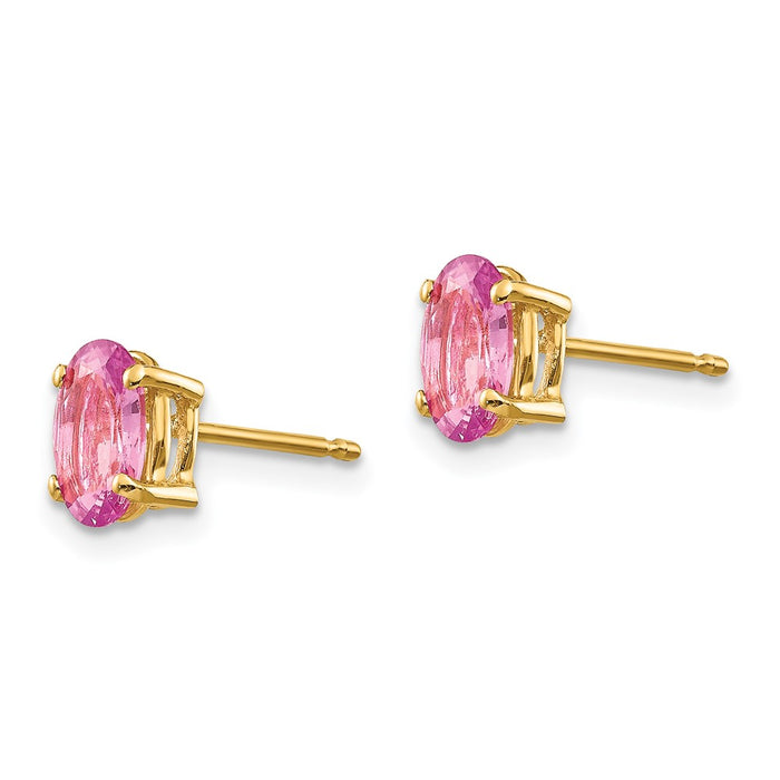 Buy Stylish 14K Rose Gold Pink Sapphire Earrings | Affordable Luxury Design-2
