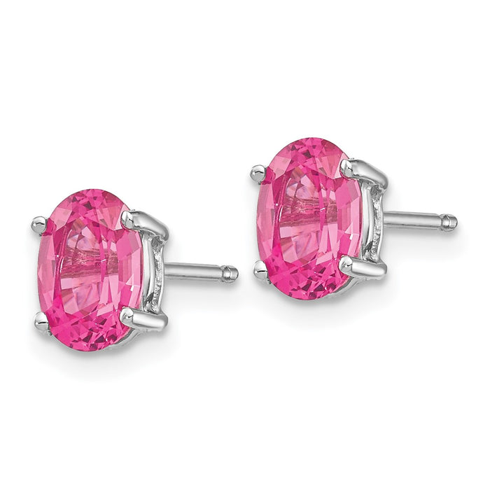 Shop Exclusive 14K White Gold Earrings with Pink Spinel - Stylish & Affordable!-2