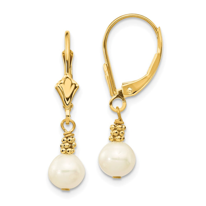 Buy Exclusive 14K White Gold Pearl Dangle Earrings | Affordable Luxury Style-1