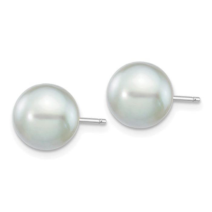 Buy Exclusive 14K White Gold Akoya Pearl Earrings - 8-9mm, Stylish Value-2