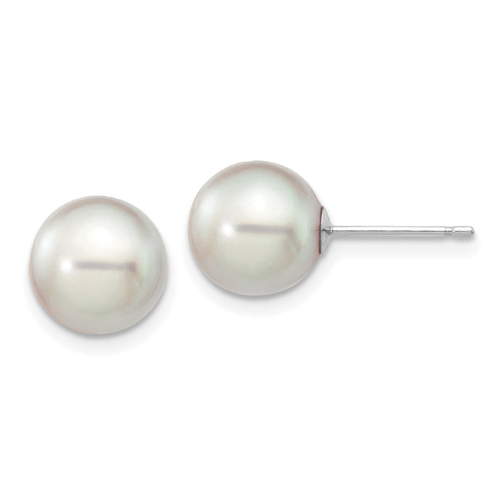 Buy Exclusive 14K White Gold Akoya Pearl Earrings - 8-9mm, Stylish Value-1