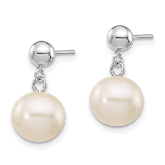 Buy Exclusive 14K White Gold Pearl Drop Earrings | 8-8.5mm Luxury Style