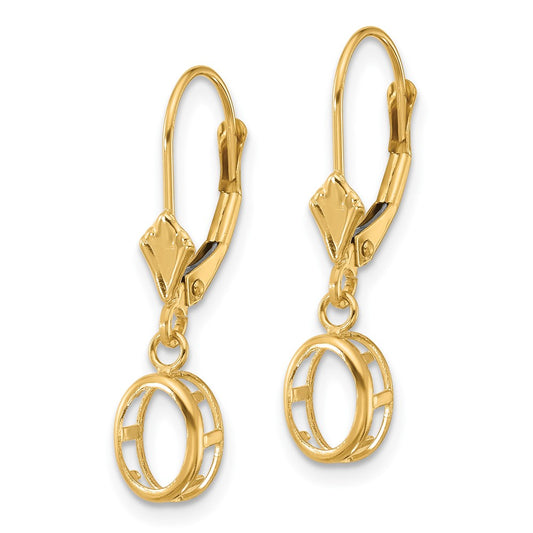 Buy Exclusive 14K Gold 7x5mm Oval Leverback Earring Settings - Affordable Luxury
