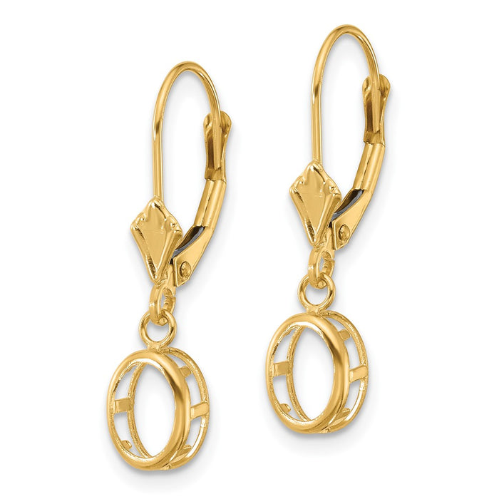 Buy Exclusive 14K Gold 7x5mm Oval Leverback Earring Settings - Affordable Luxury-2