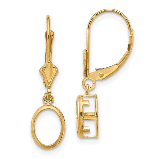 Shop 14K Gold 8x6mm Oval Leverback Earring Settings - Stylish & Affordable!