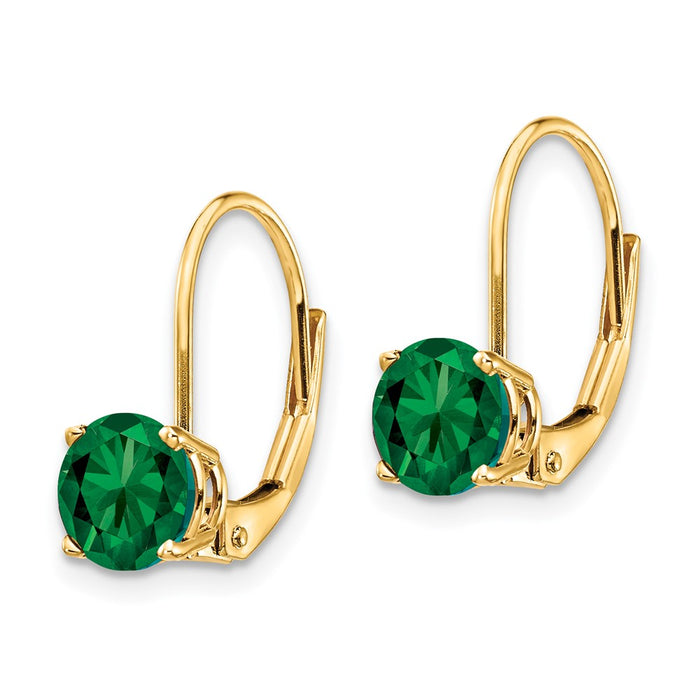 Buy Stylish 14K Gold 6mm Mount St. Helens Leverback Earrings - Luxury Value!-2