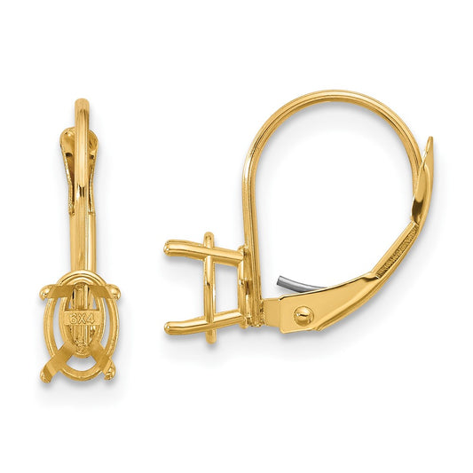 Buy Exclusive 14K Gold Oval Leverback Earrings - 6x4mm, Stylish Value