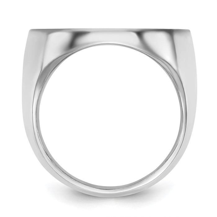 High-Quality Large Round Epoxy Signet Ring in Sterling Silver - Stylish Value-2