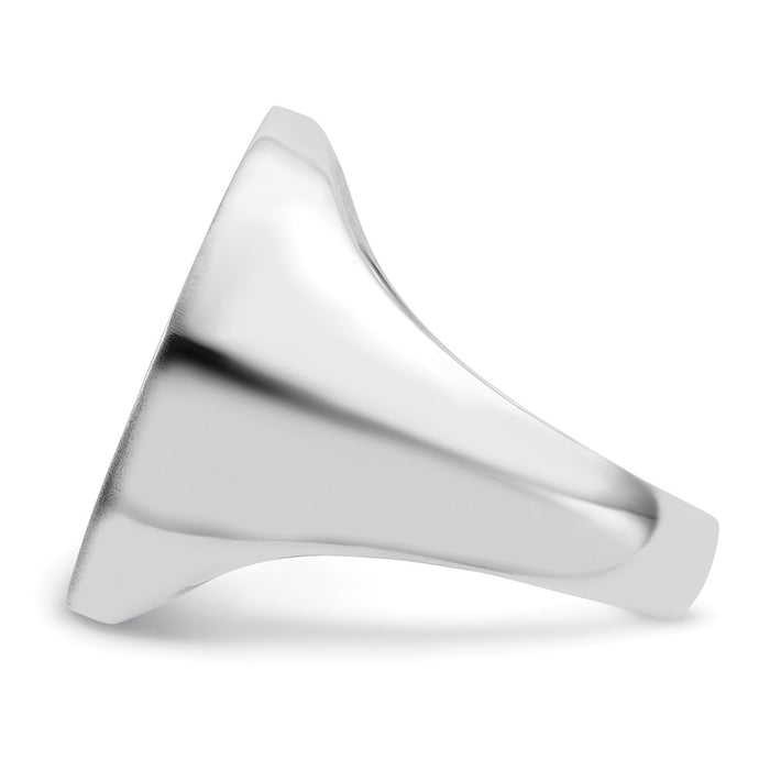 High-Quality Large Round Epoxy Signet Ring in Sterling Silver - Stylish Value-3