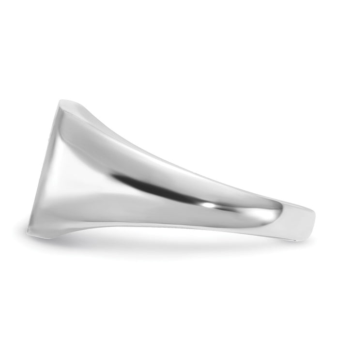 Exclusive Sterling Silver Deer Monogram Ring - 8mm, Rhodium-Plated, Stylish Value-3