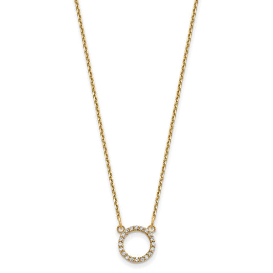 Shop 14K Gold Diamond Circle Pendant Necklace - Stylish Luxury Jewelry