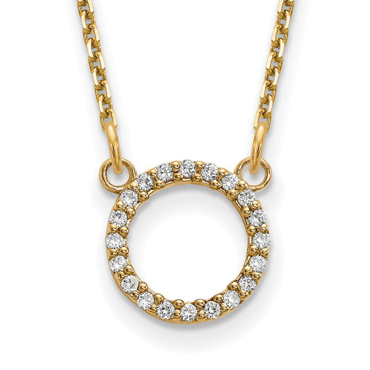 Shop 14K Gold Diamond Circle Pendant Necklace - Stylish Luxury Jewelry