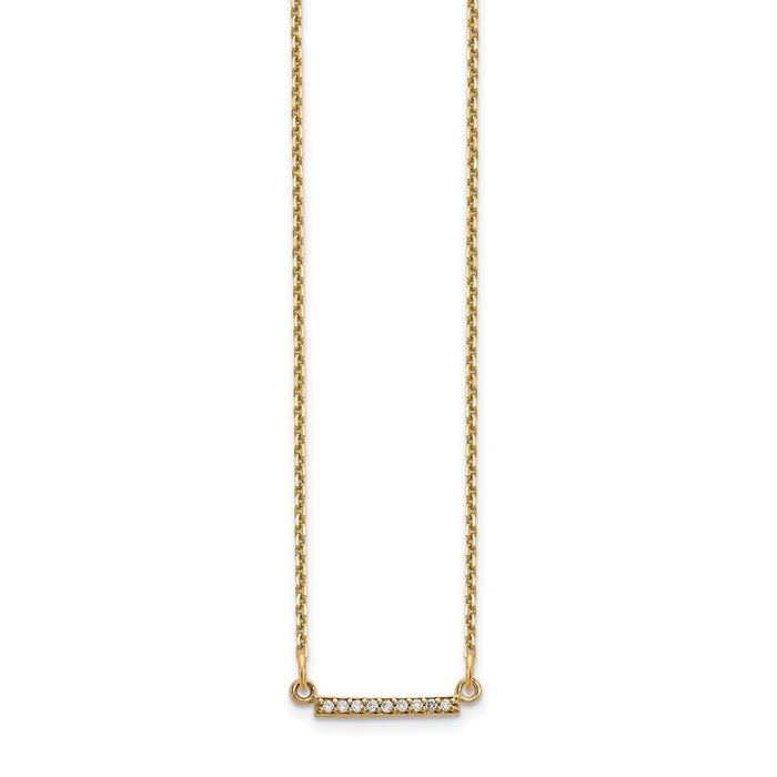 Buy Stylish 14K Gold Tiny Diamond Bar Necklace - Exclusive Design, Affordable Luxury-2