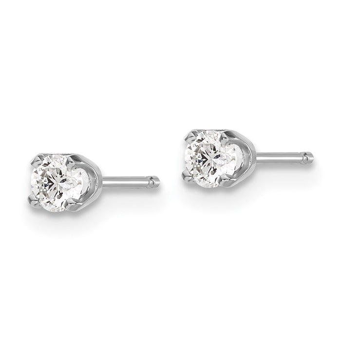 Buy Exclusive 14K White Gold Diamond Stud Earrings - AA Quality, Stylish Set-2