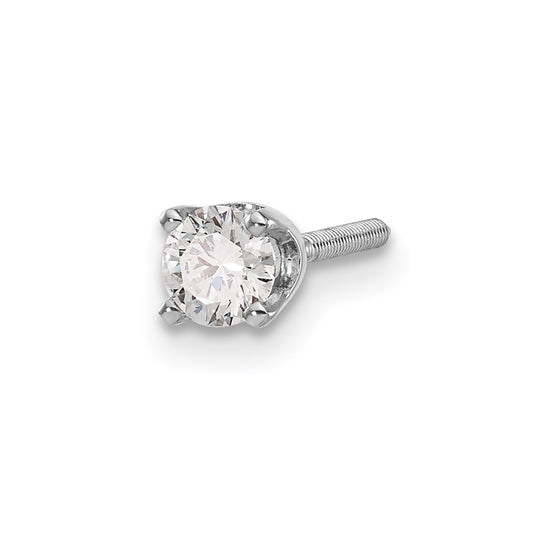 Shop Stylish 14K White Gold AA Quality Diamond Stud Earrings - Complete Set