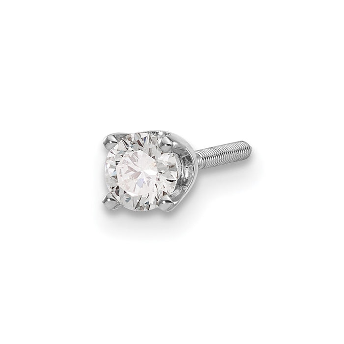 Shop Stylish 14K White Gold AA Quality Diamond Stud Earrings - Complete Set-2