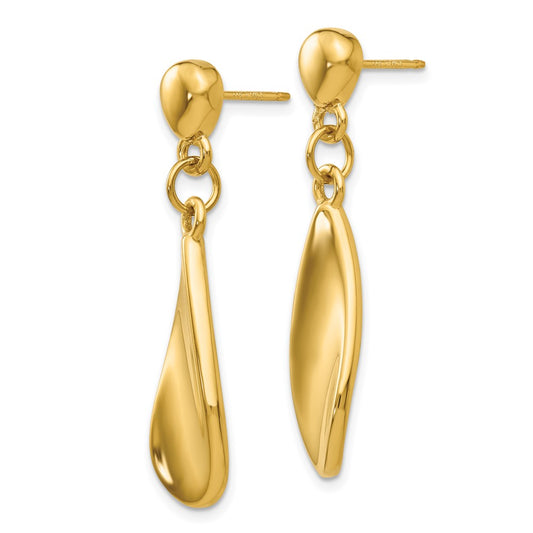 High-Quality 14K Gold Teardrop Dangle Earrings - Stylish Design, Great Value