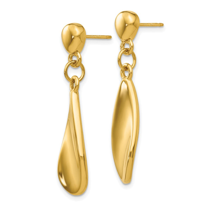 High-Quality 14K Gold Teardrop Dangle Earrings - Stylish Design, Great Value-2