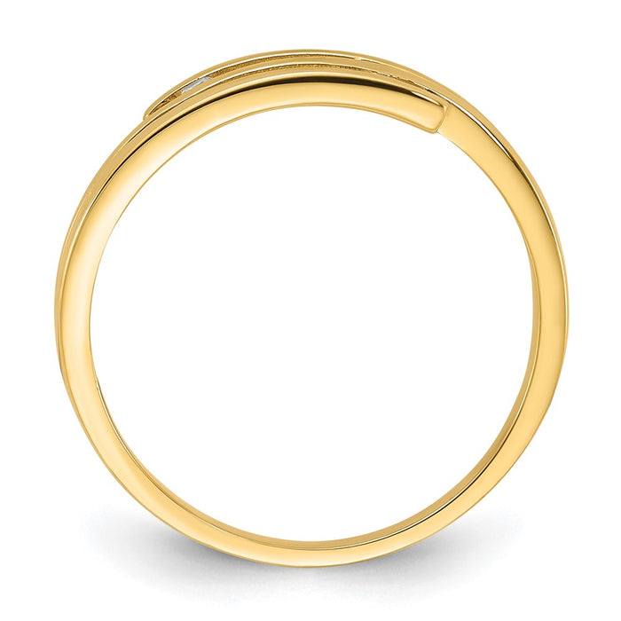 Exclusive 14K Gold Fashion Ring with Cubic Zirconia - Stylish & Affordable-2