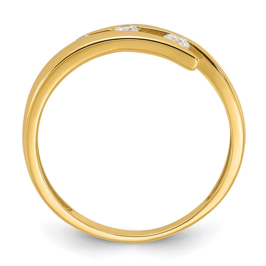 Buy Exclusive 14K Gold Polished Fashion Ring with Cubic Zirconia - Stylish Value