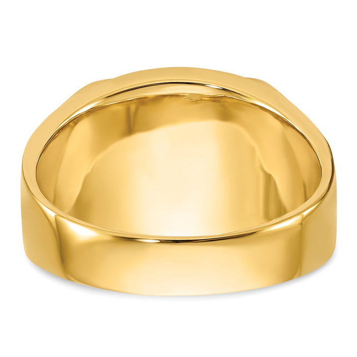 Buy High-Quality 14K Men's Masonic Ring - Stylish Polished, Textured Finish-5