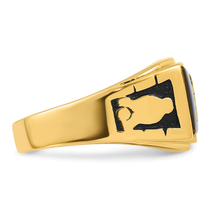 Buy High-Quality 14K Men's Masonic Ring - Stylish Polished, Textured Finish-8
