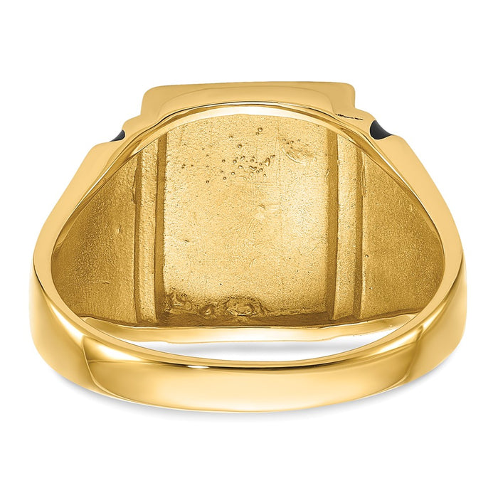 Buy 14K Men's Masonic Ring - Stylish Polished & Textured Finish, Affordable!-6
