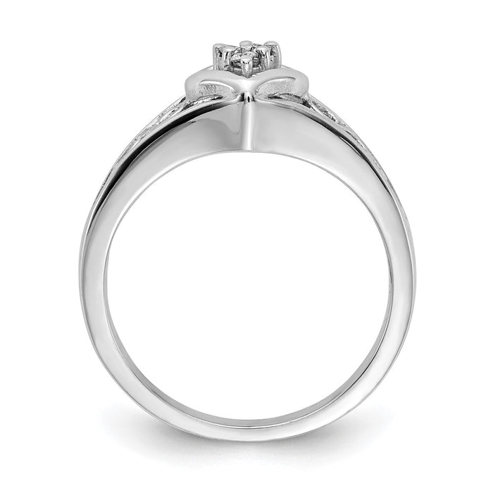 Buy Designer 14K White Gold Heart Ring with AA Diamonds | Stylish Value-2