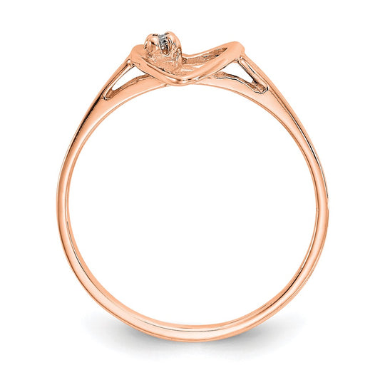 Shop Stylish 14K Rose Gold AAA Diamond Heart-Shaped Ring - Exclusive Design