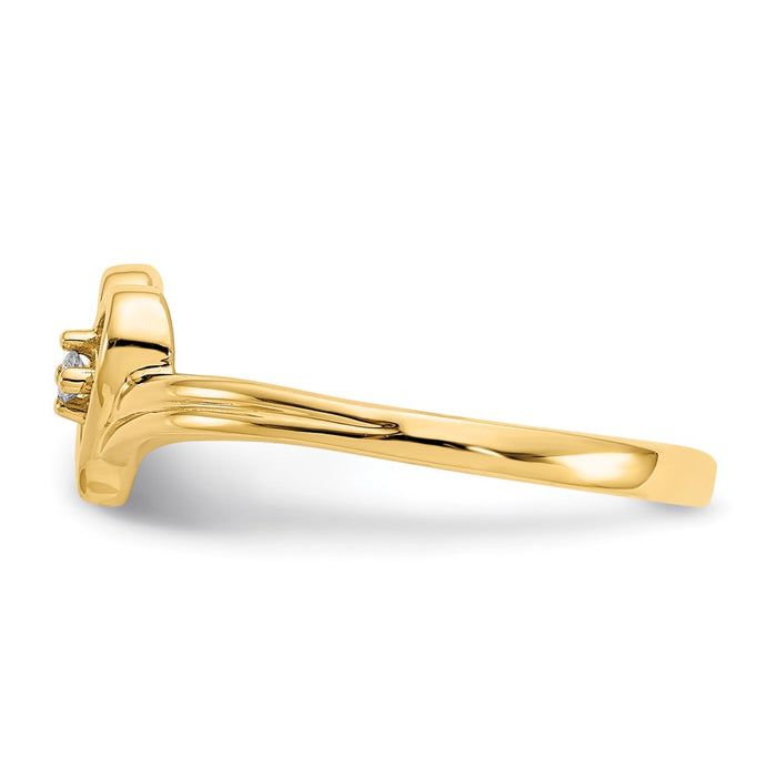 Buy Exclusive 14K Gold AAA Diamond Heart Ring - Stylish Luxury Value!-3